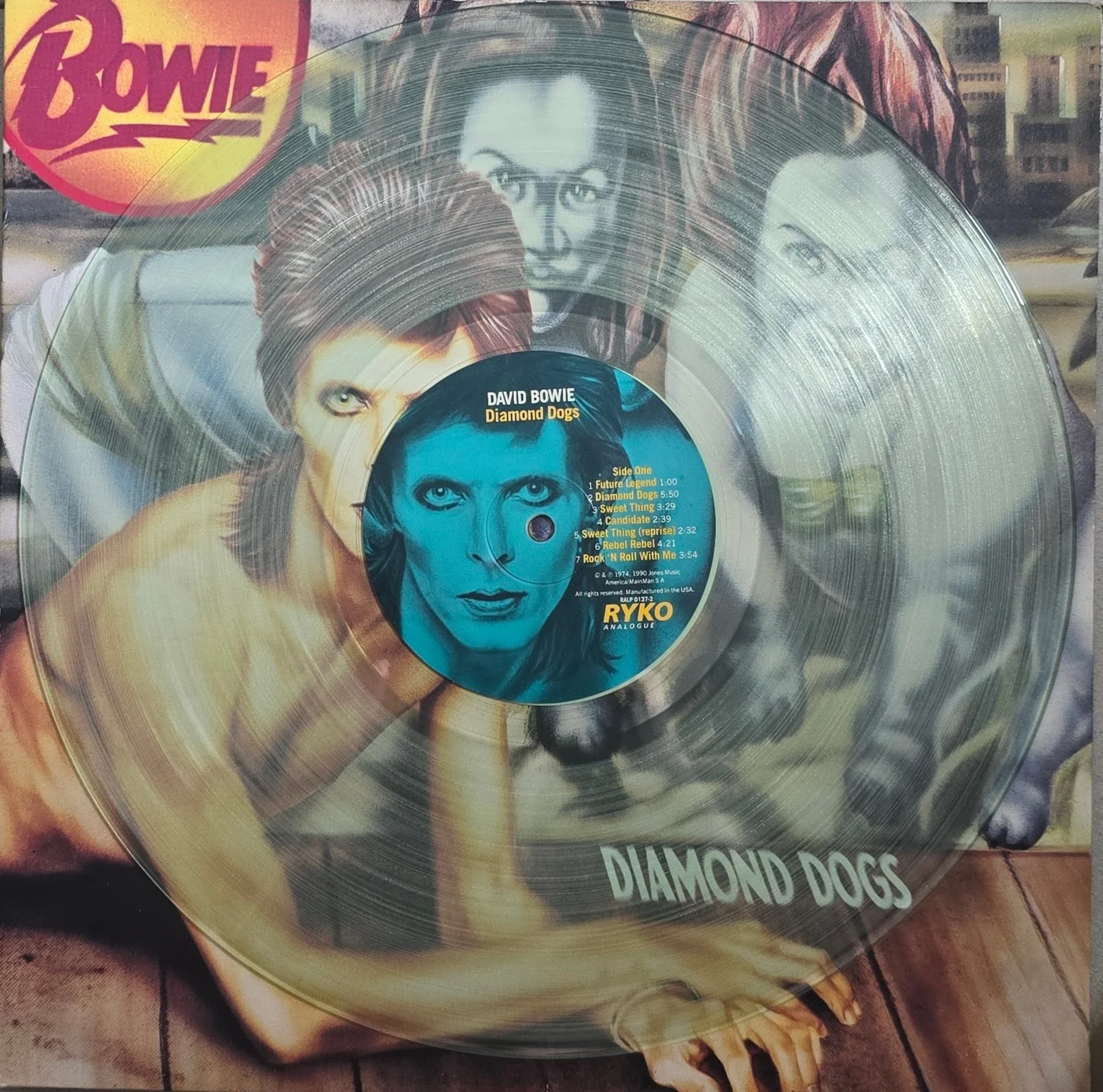 David Bowie – Diamond Dogs (Limited Edition Clear Vinyl Record) - Image 2