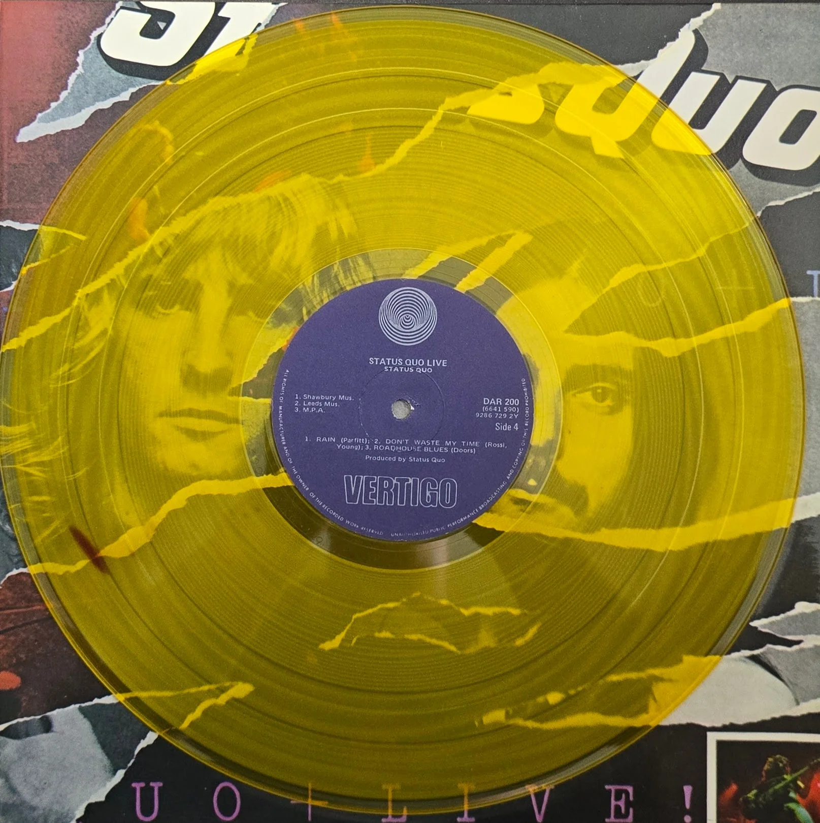 Status Quo – Live (Yellow Vinyl Records) - Image 3