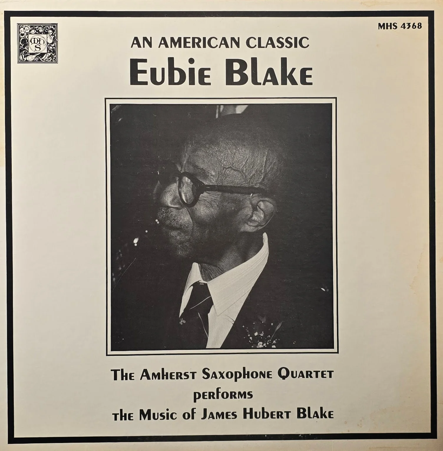 The Amherst Saxophone Quartet – An American Classic: Eubie Blake